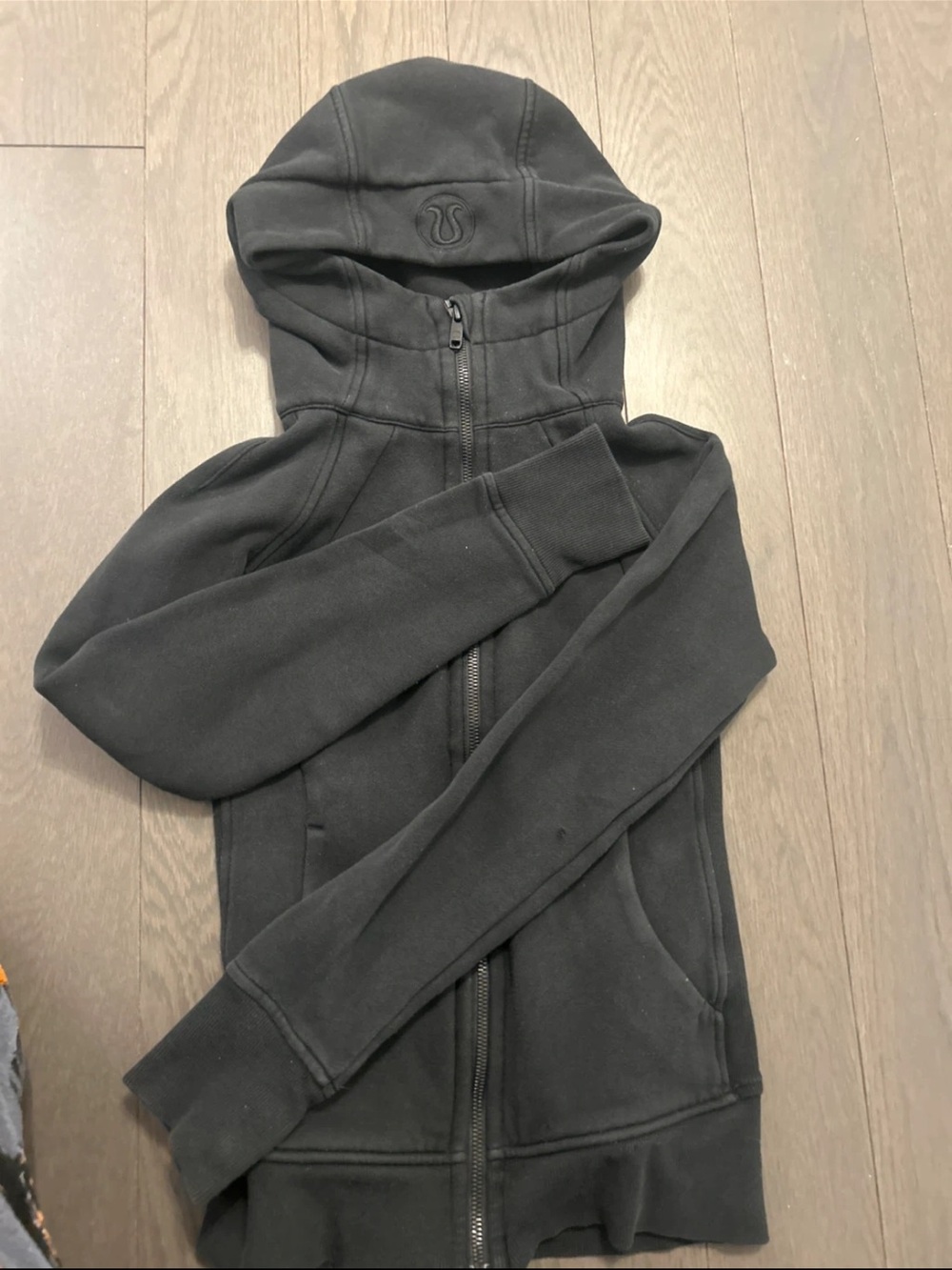 lululemon athletica Black Hooded Full-Zip Jacket